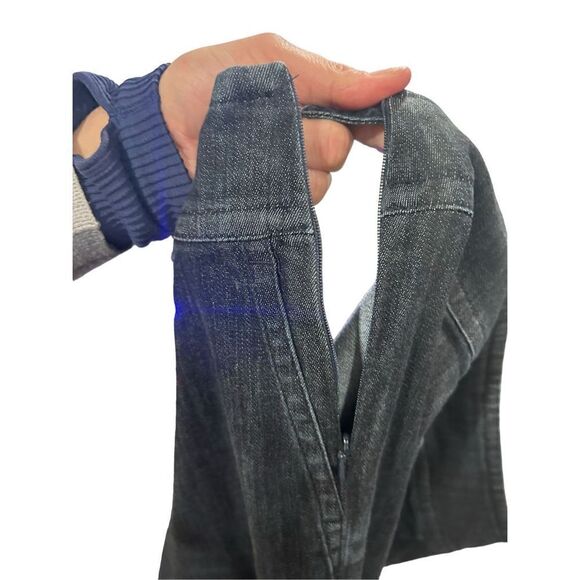 Nic+Zoe Flat Front Stretch Wide Leg Cropped Denim Pants Blue Dark Wash Size 12 - Picture 7 of 7